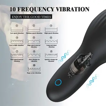 Moški Vibrator 10 - Vibracije Načini Moški Masturbator Glavice Penisa Massager G-Spot Adult Sex Igrače Penis Glavo Vibratorji Za Ponovno Polnjenje