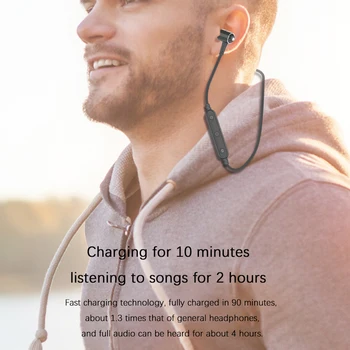 Awei Brezžične V Uho Stereo Zvoka, Magnetni Bluetooth Slušalke Za Telefon Neckband šport Za Vse Telefonske slušalke