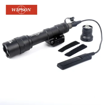 WIPSON SF M600B Mini Scout Svetlobe LED CREE Svetilka Weaponlight Taktično Pištolo Pištolo Svetilka Z Oddaljenim Rep Stikalo