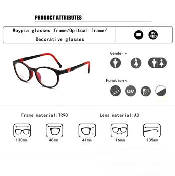 Otrok Optičnih Očal Okvir tr90 Prilagodljiv Upogljivi Varno Očala Dekleta, Fantje, Otroci Očala