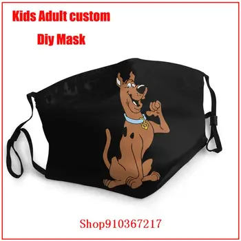 Scooby Doo mascarillas con filtro estampadas moda masko za ženske, moške stroj masko pm2.5 maske za zarodne varstvo za odrasle