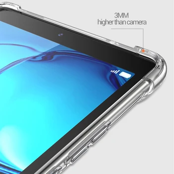 Shockproof silikonsko ohišje za Huawei MediaPad M5 8.4 SHT-AL09 SHT-W09 prozorno gumo hrbtni pokrovček prilagodljiv odbijača coque