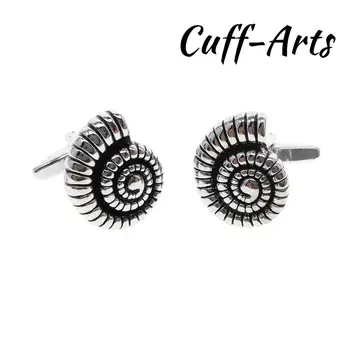 Mens zapestne gumbe, Ammonite zapestne gumbe Darila za Moške Gemelos Les Boutons De Manchette za Cuffarts C10599