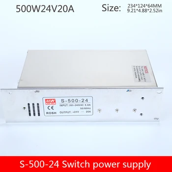 Preklopno napajanje S-500-24 220V, da DC24V20A/12v40a/36v13.8a/48v10a DC napajanje 500W regulator napetosti