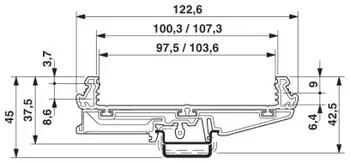 UM108-B profil stopala plošče montaža znanja PCB imetnika, PCB din rail ,PCB prevoznik,PCB stanovanj