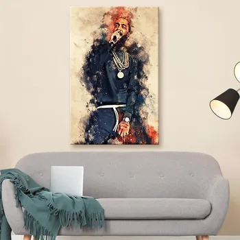 Slika, Platno, Natisnjeni Slikarstvo Nipsey Hussle Wall Art Plakat za Dnevna Soba Dekor Brez Okvirja