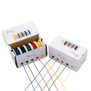 50m UL 1007 24AWG 5 barvni Mix polje 1 okvir 2 paket Električne Žice Kabel Linije Letalskega prevoznika, Baker PCB Žice