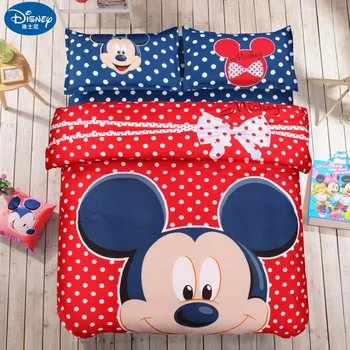 4Pcs Mickey mouse Posteljni Set Home tekstilne minnie mickey risanka Otrok bedclothes posteljo nastavite dekle, fant baby Disney