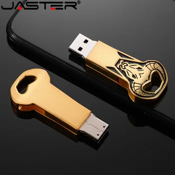 Memory-Stick USB3.0 Pero Voznik Flash-Drive 360° Obračanje design Usb JASTER Kovinski Bika Glavo-Darilo 16GB 8GB 64GB
