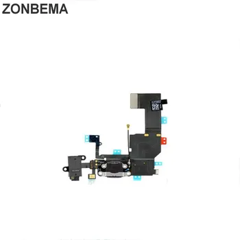 ZONBEMA 50pcs Polnilnik za Polnjenje Vrata Dock Priključek USB Flex Kabel Za iPhone 5, 5C 5S Avdio Priključek za Slušalke