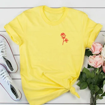 Ljudje So Strup Rose Tiskanja ženske, moške majice s kratkimi rokavi Tumblr Navdih, Estetsko Svetlih Pastelnih Grunge Estetike graphic majica