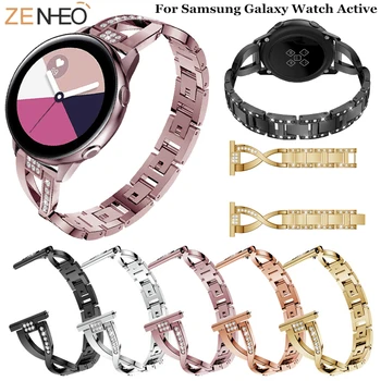 Za Samsung galaxy watch Aktivna 2 44 mm 40 mm iz Nerjavečega Jekla, Trak pasu, Zamenjava 20 mm Watchband Kovinski Aolly Manšeta Correa