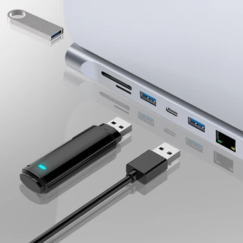Poln-izrazit 12 v 1 USB-C Tip-C Razširitveno Postajo Aluminija Pretvornik Napajalnik za Prenosnik JR Ponudbe