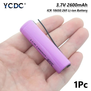 YCDC 4PCS 18650 Baterija za samsung 3,7 v dc baterij za ponovno Polnjenje 2600maH Li ion ICR18650 26F Baterija Max.20A Za Svetilko Igrača