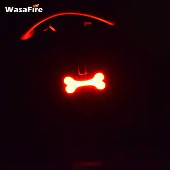 WasaFire Kolesa Zadaj Rep Svetlobe Kosti Obliko Gorske Ceste, Kolesarske Luči USB Polnilne Multi Razsvetljavo Načini Kolesarjenje Flash Lučka