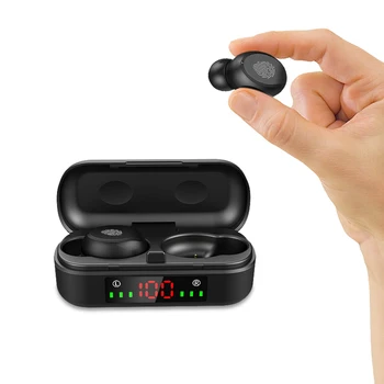TWS 5.0 Bluetooth Slušalke HD Stereo Nepremočljiva Brezžične Slušalke s Polnjenjem Polje LED Power Display Mini Čepkov za Telefon