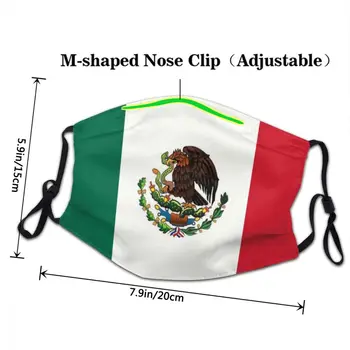 Ponovno Mehika Zastavo Masko za Obraz Mehiški Patriotske Anti Meglica zaščitni Pokrov Respirator Usta Žarilna