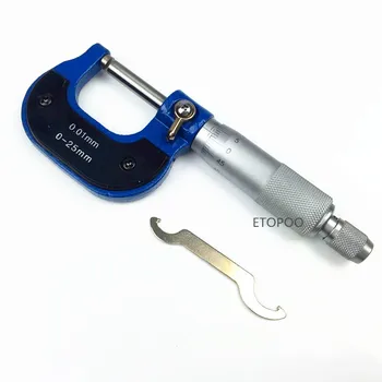 Visoka kakovost Modrim Okvirjem iz Nerjavečega Jekla, 0-25 mm, Zunanji Mikrometer 25 mm mikrometer debeline kaliper za merjenje merilnik orodje