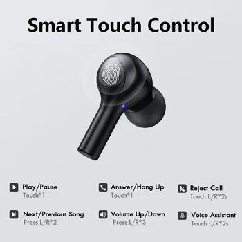 Bluetooth Brezžične Slušalke Z Mikrofon Dinamični Kristalno čist Zvok Slušalke TWS Nadzor Glasnosti Vodotesne Slušalke Slušalke