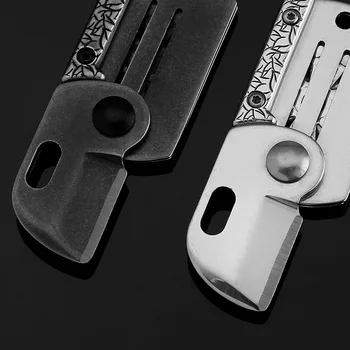 Vintage Pranje Kamna Mini Ogrlica Folding Nož Prenosni Žepni Nož Za Sadje Nož Keychain Kreditne Kartice Nož