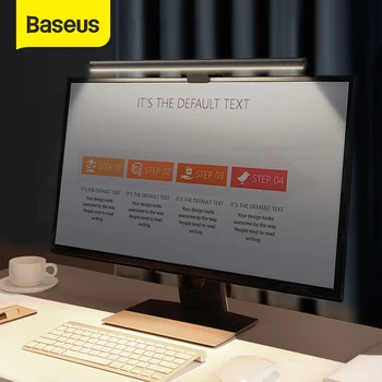 Baseus LED Namizna Svetilka Nastavljiv Branje Zaslona Viseče Luči Računalnik Zaščito za Oči Lučka USB Polnilna Luč za Office Home
