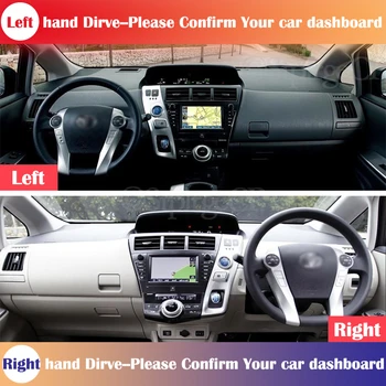 Za Toyota Prius, V Alfa Daihatsu Mebius 2012~2019 ZVW40 Anti-Slip nadzorna plošča Pokrov Zaščitni Ploščici Avto Dodatki SunshadeCarpet