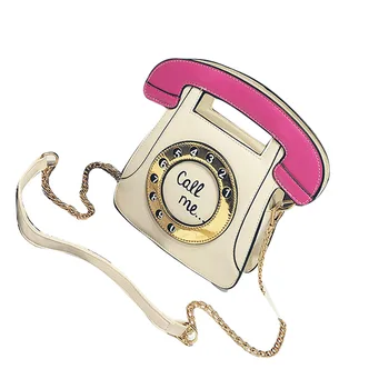 Modno elegantna Telefon obliko verige ženske ramo torbe, oblikovalec torbice luksuzni pu usnje crossbody vrečko damo srčkan risanka torbice
