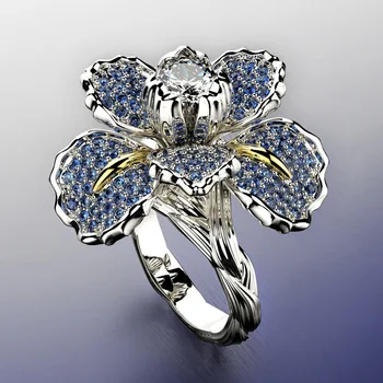Pravi S925 Sterling Srebrni Prstan za Ženske 2 Karati Diamant Nakit Gemstone Anillos De Srebro 925, Nakit, Poročni Diamant Obroči