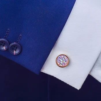 SAVOYSHI Najnovejši Majica zapestne gumbe za Mens Darilo Hlačnice gumbi Visoke Kakovosti Krog Pisan Kamen, manšetni Poročni Nakit