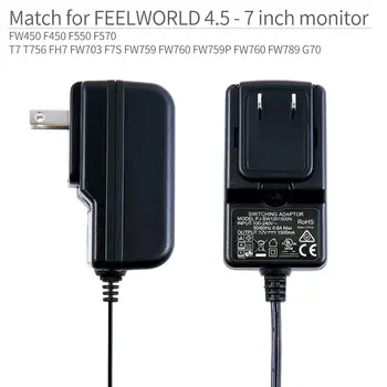 Feelworld DC 12V 1.5 Napajalnika Doma Stikalni napajalnik za 100V 240V 50/60Hz za Feelworld Monitor FW279 F5 S55 F6PLUS