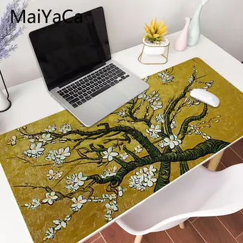 MaiYaCa Van Gogh Veje Mandljev Drevo V Cvet Igralec podloge za Miško XXL Mause Pad Laptop Tipkovnici Desk Mat za pc gamer