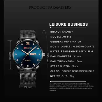 2020 Nove Poslovne Priložnostne Quartz Moški Gledajo Moda Vrh Luksuzne Blagovne Znamke Ročno Uro Koledar Teden Zaslon Svetlobna Ura Reloj Hombre