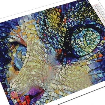MomoArt 5D DIY Diamond Slikarstvo Prodaja Mačka Celoten Kvadratni Diamond Vezenje Živali Mozaik Navzkrižno Šiv Komplet za Dekoracijo Doma