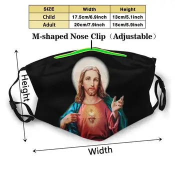 Jezus Kristus Odrešenik Moda Print Masko Za Enkratno Uporabo Stroj Smešno Pm2.5 Filter Usta Masko Zgodovina Religioin Nebesa Katoliška