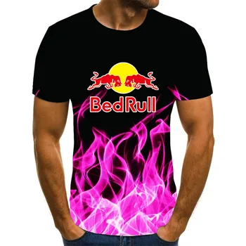 2020 nova moška T-shirt kratek rokav, 3D printed majica s kratkimi rokavi, okoli vratu plamen natisnjeni T-shirt, poletne moške hitro sušenje T-shirt