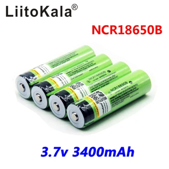 8pcs Liitokala nove prvotne 18650 baterijo 3400 mah 3,7 v litijeve baterije NCR18650B 3400mah svetilka baterije.