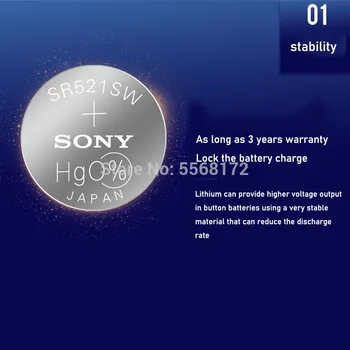 50pcs Sony Prvotne 379 SR521SW D379 SR63 V379 AG0 Watch Baterija Gumb gumbaste, ki NA JAPONSKEM Prvotne blagovne Znamke
