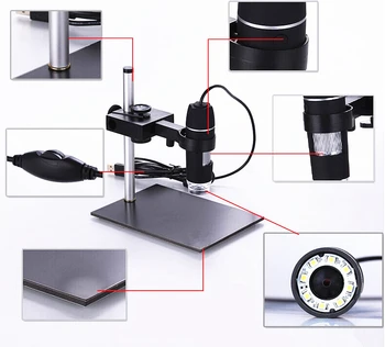 2MP 1000X 8 LED USB Powered Digitalni Mikroskop Endoskop Zoom Fotoaparat Lupo w/ Stojalo