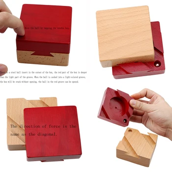 Visokokakovostne Lesene Magic Box Puzzle igra Luban Zaklepanje Igrače Za Otroke, Odrasle, Izobraževalne Igrače Možganov Teaser Igre