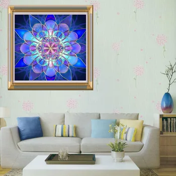 DIY cvet diamond slikarstvo Mandala cvet navzkrižno stitch Fantasy cvet vezenje s diamond mozaik za plovila božično darilo
