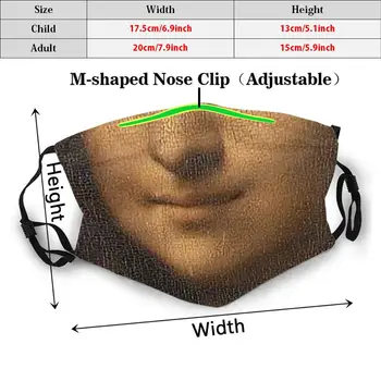 Monalisa, Nasmeh Tiskalni Stroj Filter Proti Prahu Usta Masko Mona Lisa Portret Italijanski Umetnik Leonardo Da Vinci Mojstrovina