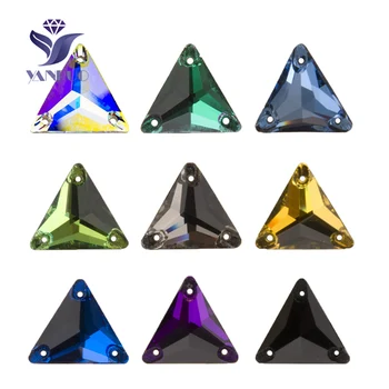 YANRUO 3270 Trikotnik 16 mm 22 mm Vse Barve Sew Na Kamni Stekleni Kristali Okrasnih Najboljše Kakovosti Kamni Za Oblačila