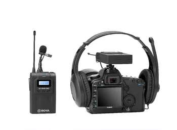 BOYA S-WM8 Pro-K1 UHF Dual-Channel Lavalier Brezžični Mikrofonski Sistem z LCD Zaslonom za Canon, Nikon DSLR Kamere