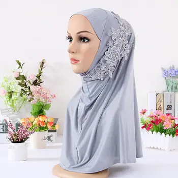 Muslimanski Instant HIDŽAB Turban Z Diamanti Cvet Hidžab Kape Za Ženske In Dekle Headscarf Islamske rute Pripravljena Za nošenje