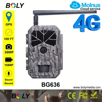 BG636 GPS 4G lte mobilna lovske kamere 110 stopinj objektiv black IR snemanje zvoka cloud storitev 18650 bateriji AA podporo