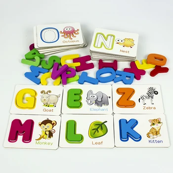 Baby Zgodnje Izobraževanje Puzzle Sestavljanke otrokove Kognitivne Pripomočkov za Poučevanje Otrok Prepozna Napisati Črke Ujemanje Puzzle