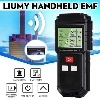 LIUMY Ročni EMF Meter & Baterije Elektromagnetnega Polja Sevanja Tester Mini Digitalni LCD Detektor Dozimeter za Računalnik, Telefon