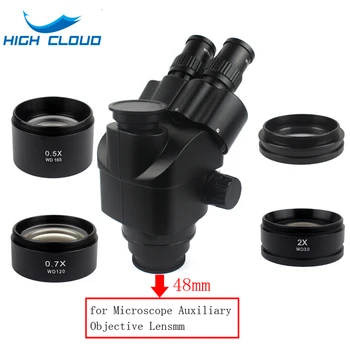 WD165 0.5 X 0.7 X 1.0 X 2.0 X Pomožne Predmete Objektiv Mikroskopa Objektiv Kamere Za Trinocular Stereo Zoom Mikroskop, Barlow, Steklo Objektiva