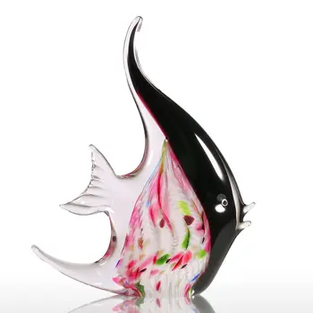 Cvet-kot Pisano Steklo Tropskih Rib Model Darilo Steklo, Ornament Živalskih Figur Handblown Doma Soba Dekoracijo Multicolor