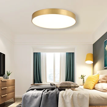 Ultra-tanek LED stropna svetilka zlato nitko namestitev površine dnevna soba, spalnica oddaljeni dom dekoracija razsvetljava